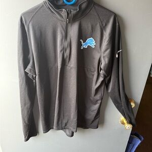 Lions Nike Dri Fit Quarter Zip TShirt (Mens Large)